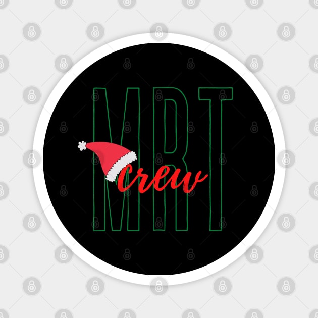 MRT Crew with Santa Hat Black Background Magnet by Humerushumor